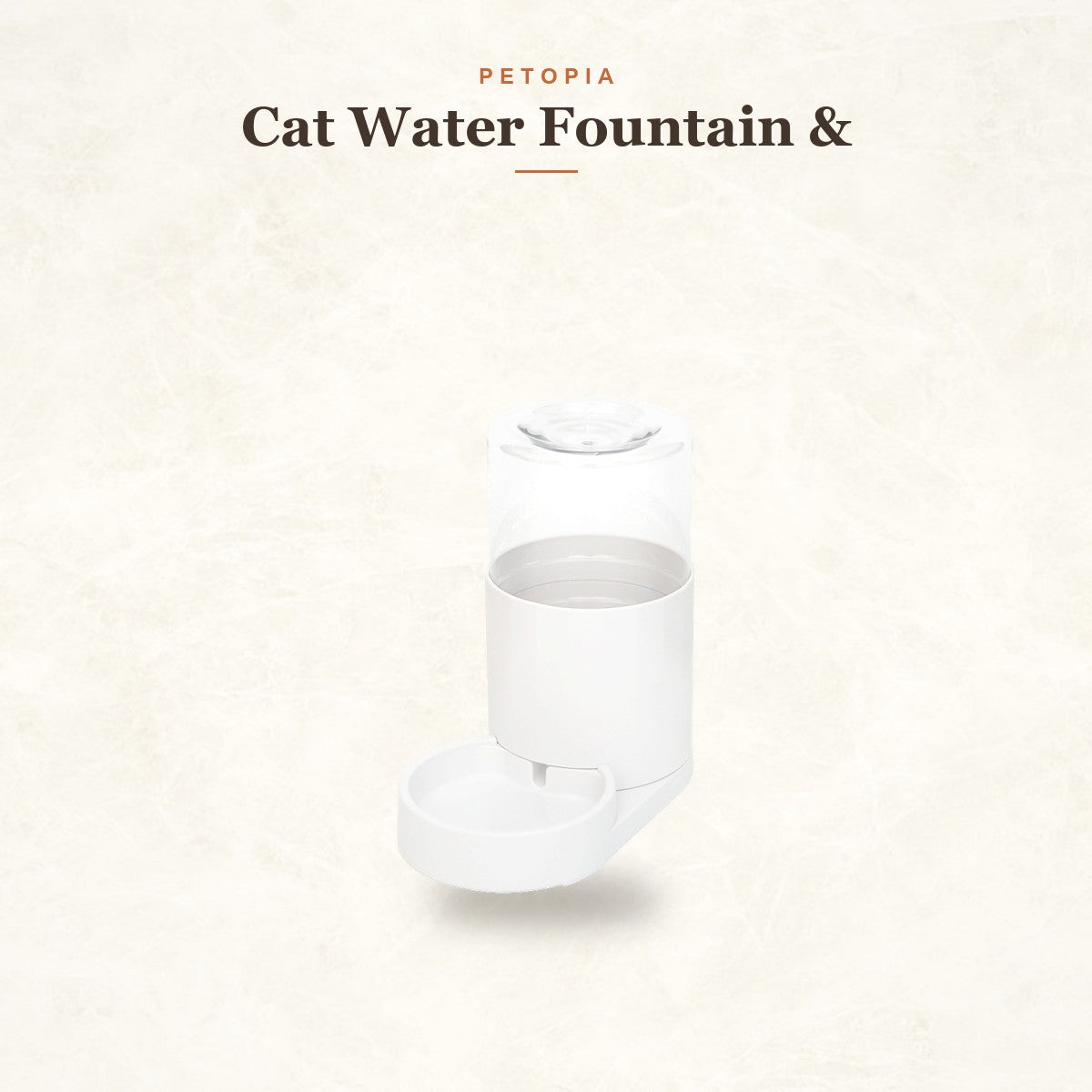 Cat Water Fountain & Feeder Set - Fresh Water, Anytime