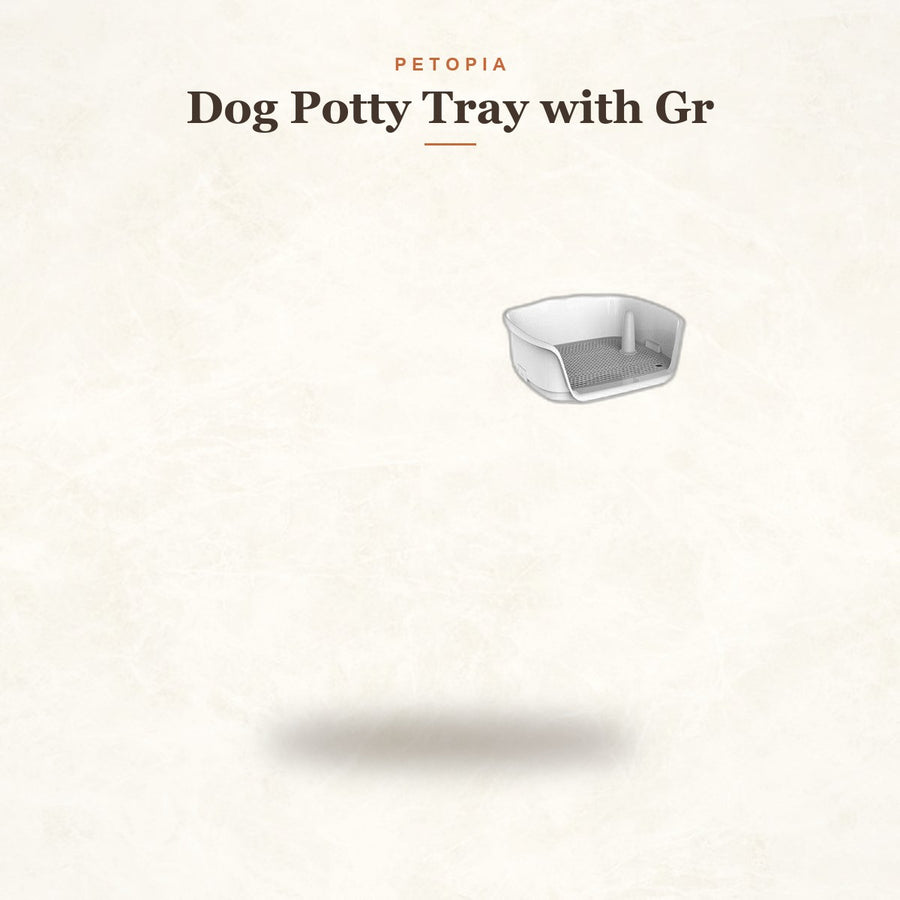 Dog Potty Tray with Grate - Mess-Free Indoor Toilet for Small Dogs