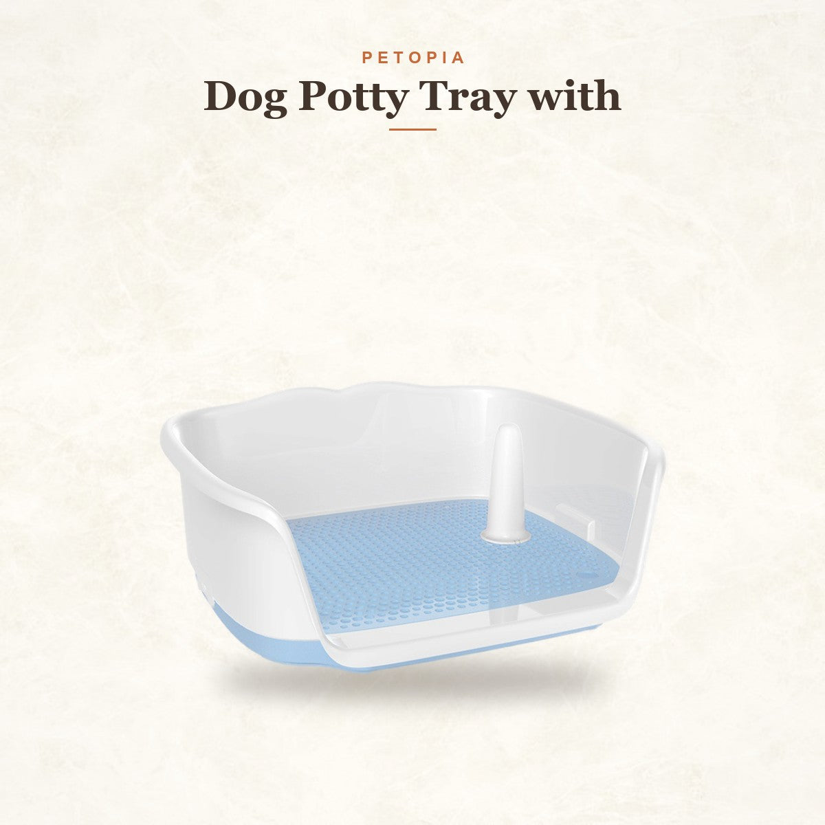 Dog Potty Tray with Grate - Mess-Free Indoor Toilet for Small Dogs