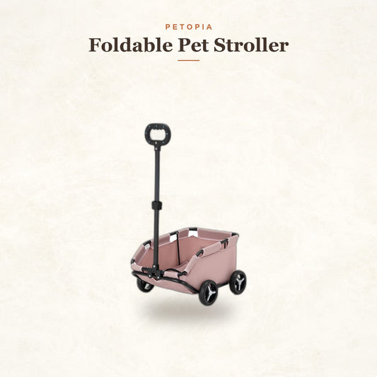 Foldable Pet Stroller for Small Dogs & Cats — Portable Travel Cart