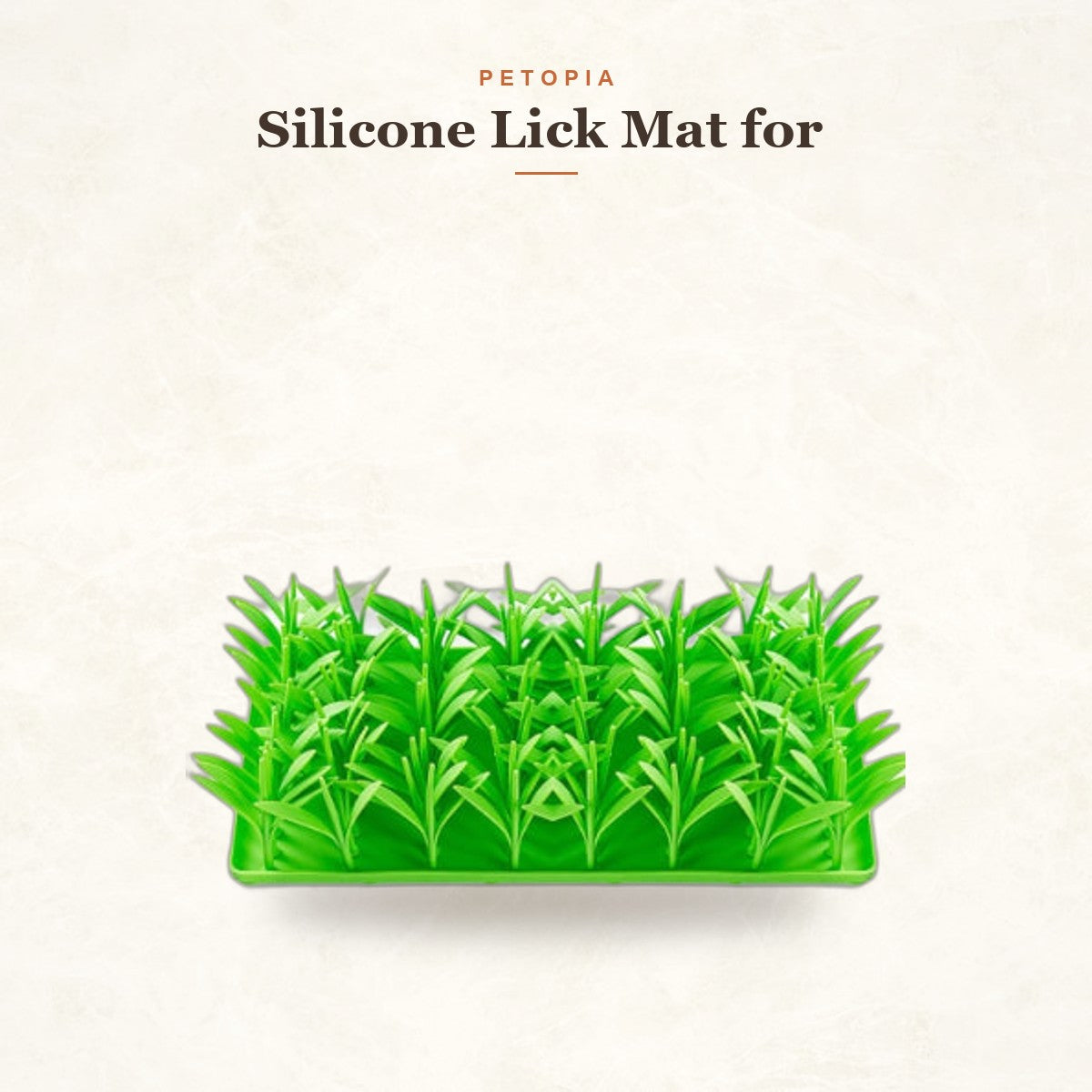 Silicone Lick Mat for Dogs & Cats — Slow Feeder Grass Design