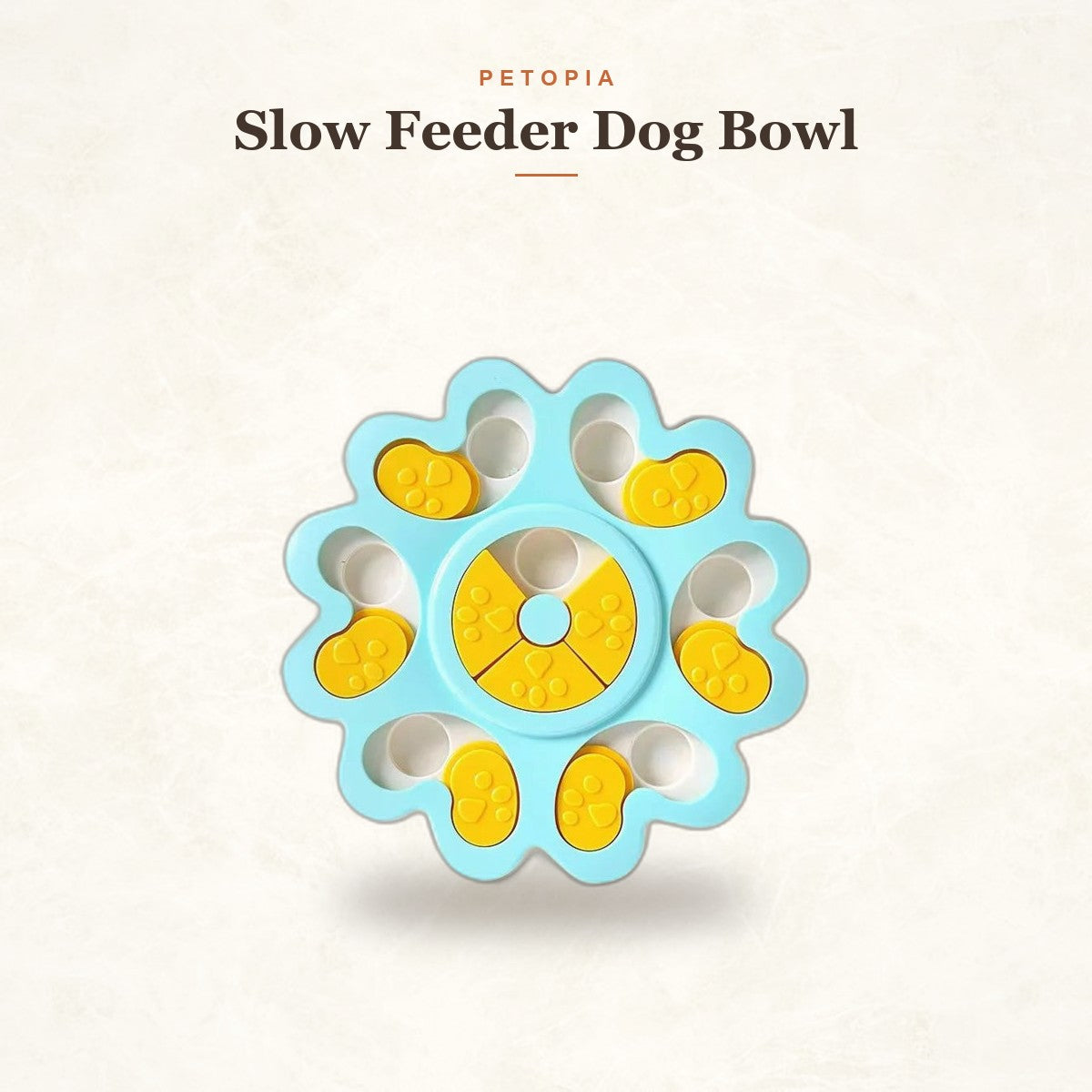 Slow Feeder Dog Bowl - Flower Maze Puzzle Feeder