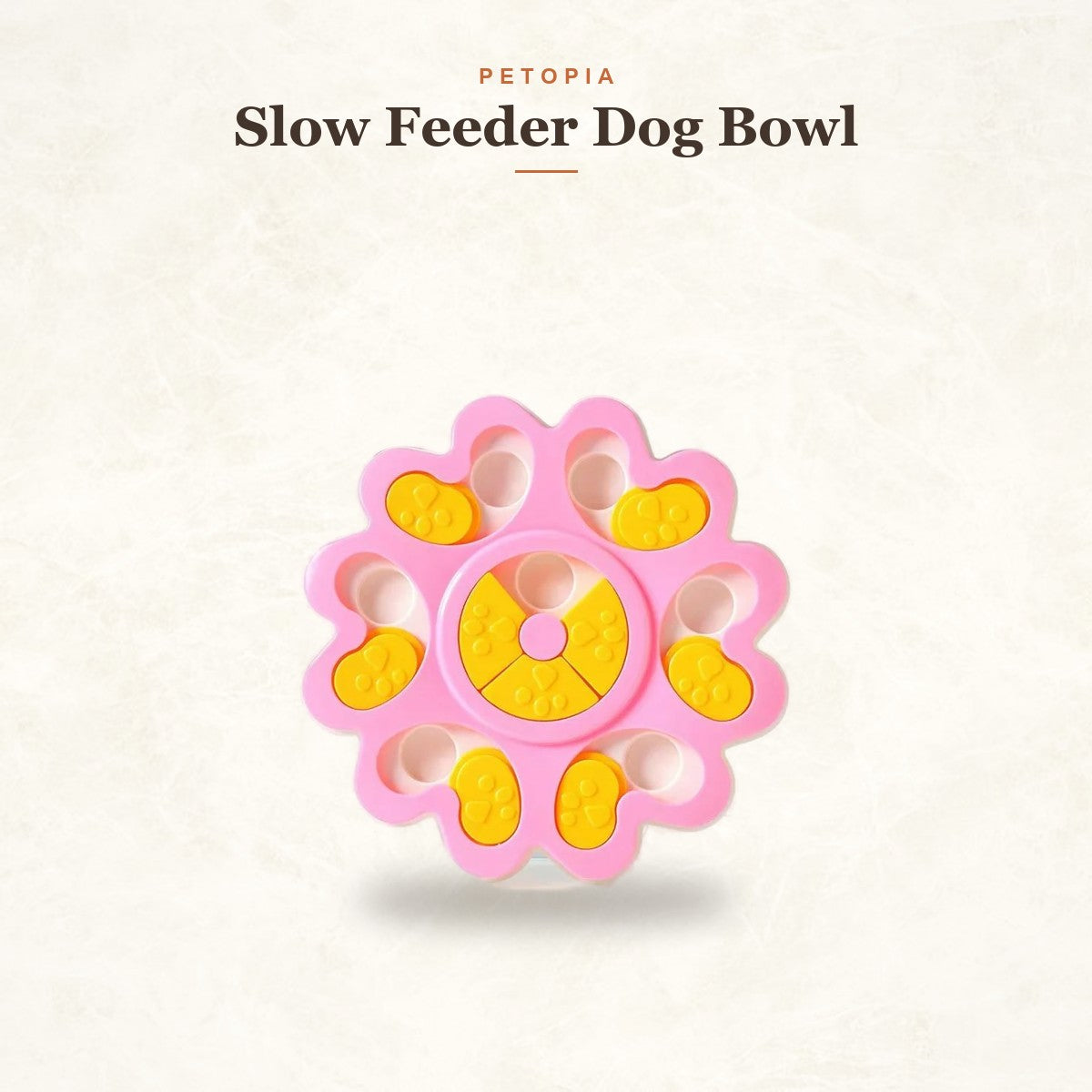 Slow Feeder Dog Bowl - Flower Maze Puzzle Feeder