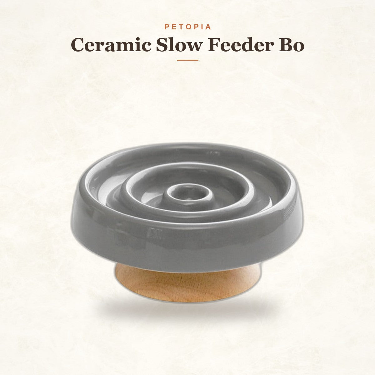 Ceramic Slow Feeder Bowl for Dogs & Cats — Anti-Gulp Maze