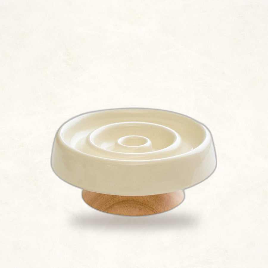 Ceramic Slow Feeder Bowl for Dogs & Cats — Anti-Gulp Maze