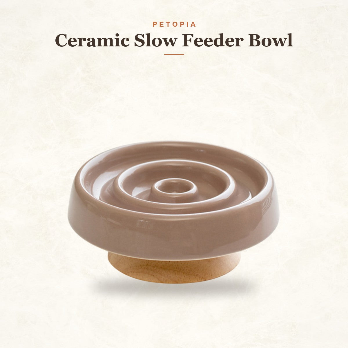Ceramic Slow Feeder Bowl for Dogs & Cats — Anti-Gulp Maze