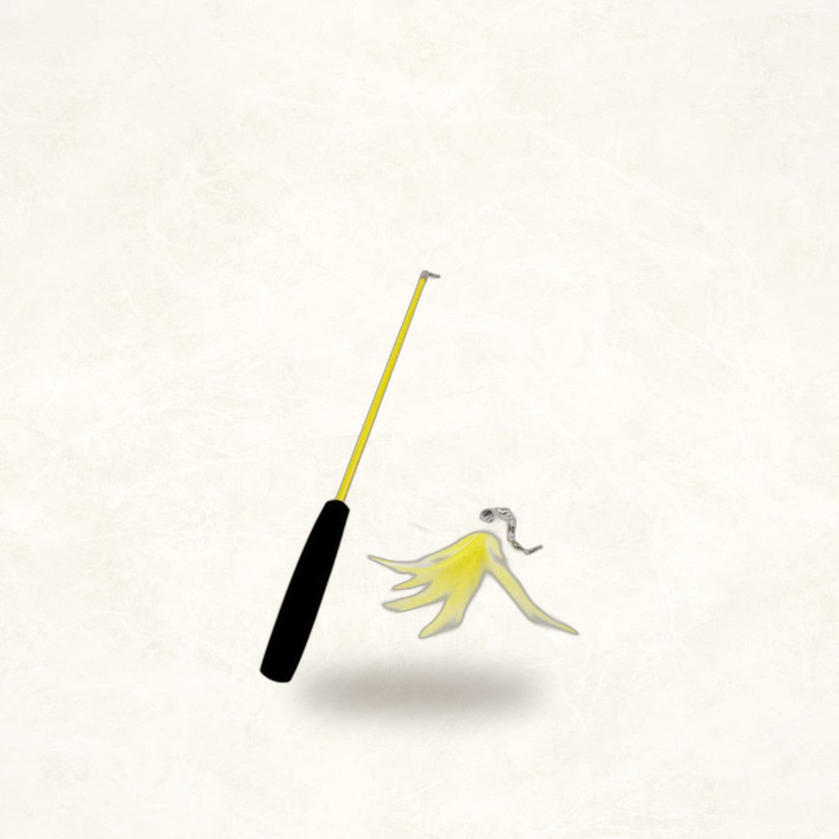 Retractable Cat Teaser Wand with Feather — Carbon Fiber Toy - photo 2
