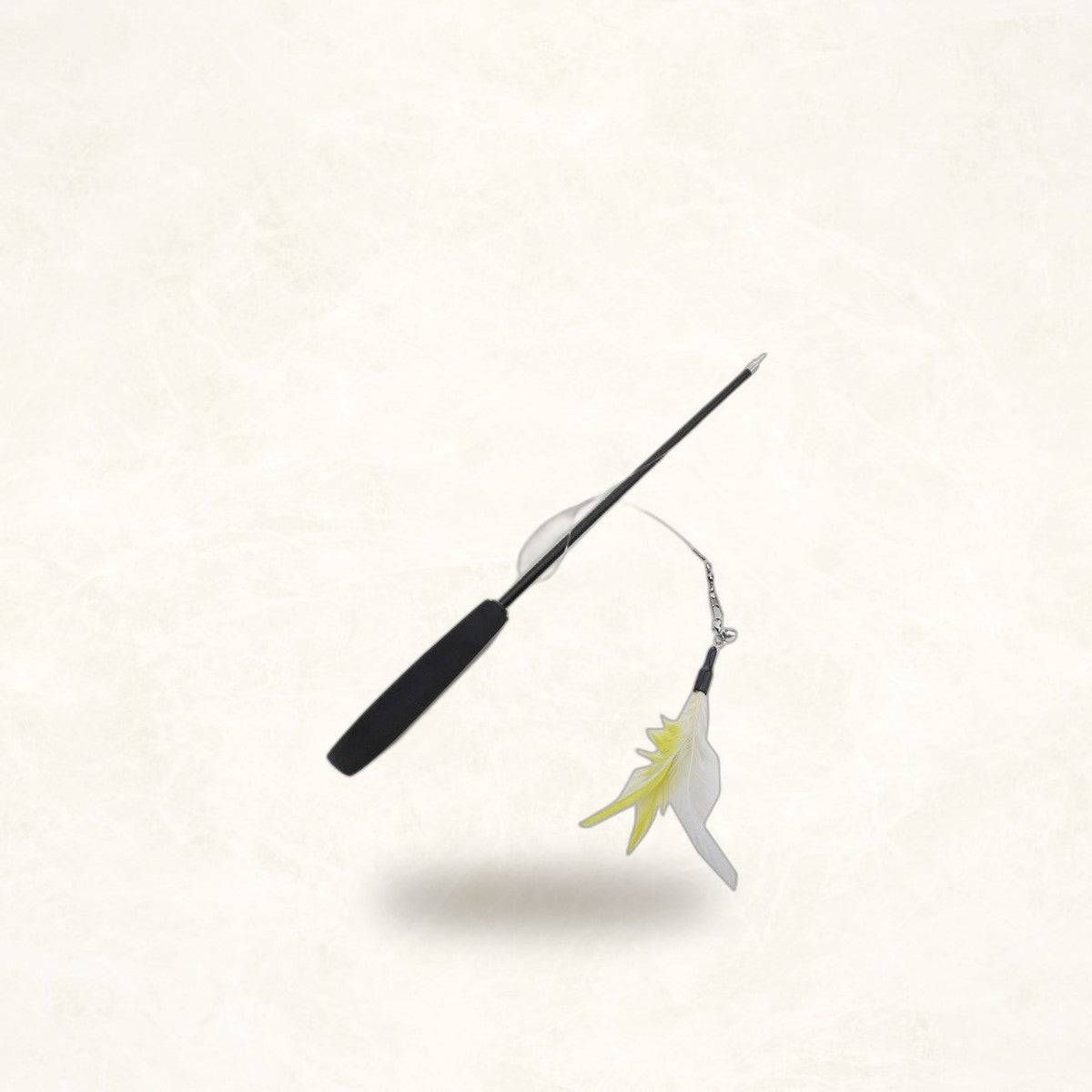 Retractable Cat Teaser Wand with Feather — Carbon Fiber Toy - photo 3