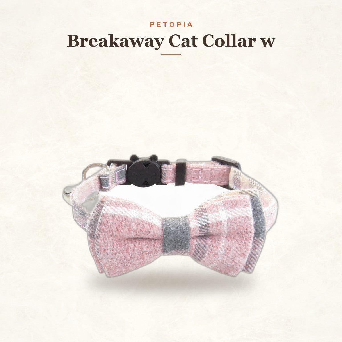 Breakaway Cat Collar with Bow Tie & Plaid Bandana