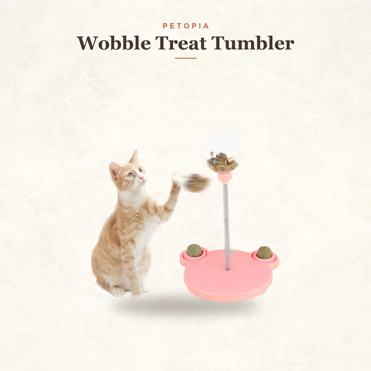 Wobble Treat Tumbler: Slow Feeder Toy for Cats & Dogs