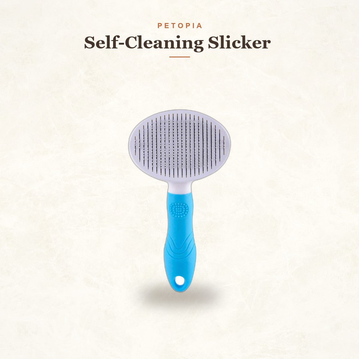 Self-Cleaning Slicker Brush for Dogs & Cats - Deshedding Tool