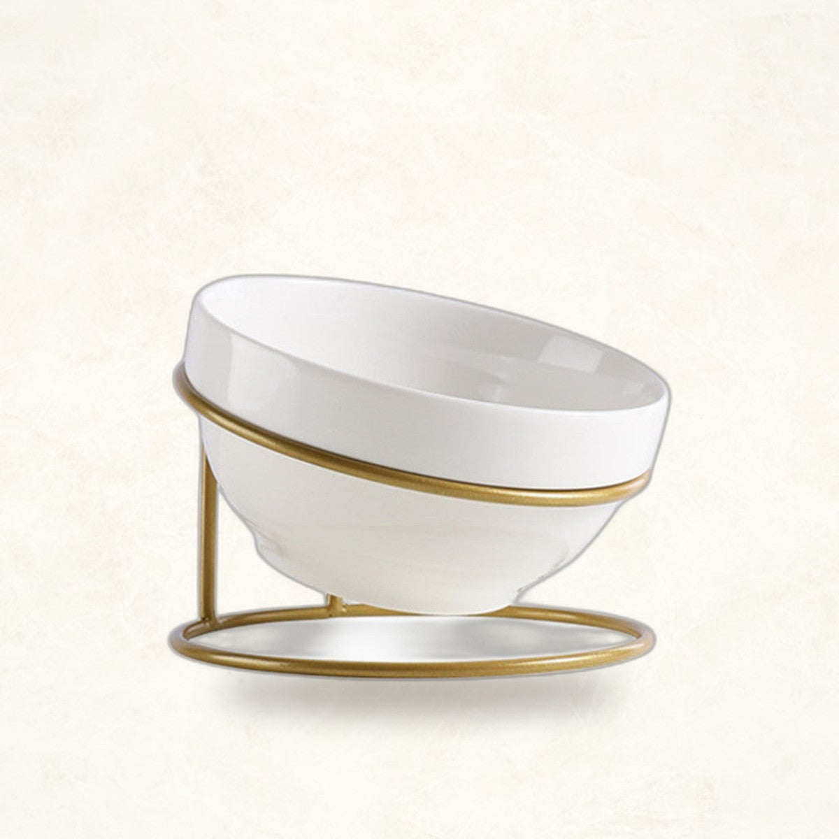 Tilted Ceramic Cat Bowl with Raised Stand — Whisker-Friendly - photo 2