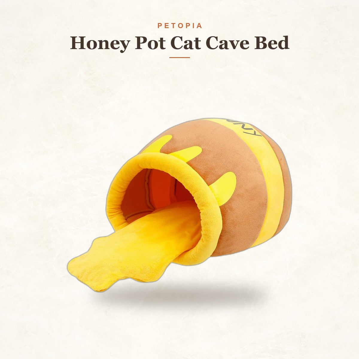 Honey Pot Cat Cave Bed — Cozy Memory Foam Hideaway