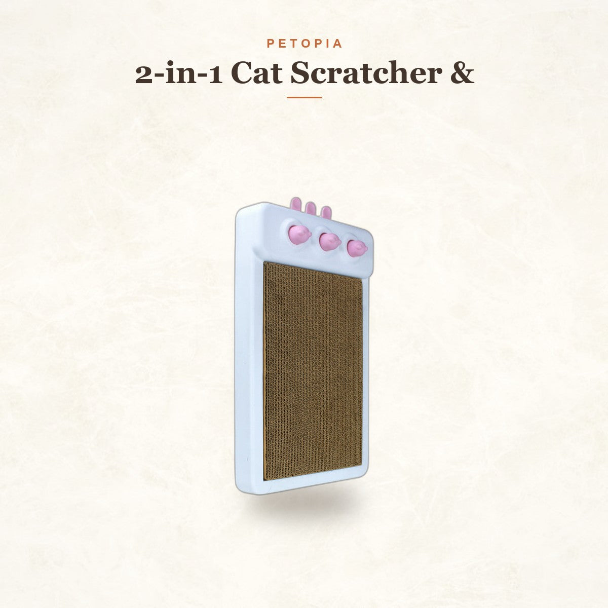 2-in-1 Cat Scratcher & Whack-A-Mole Interactive Toy