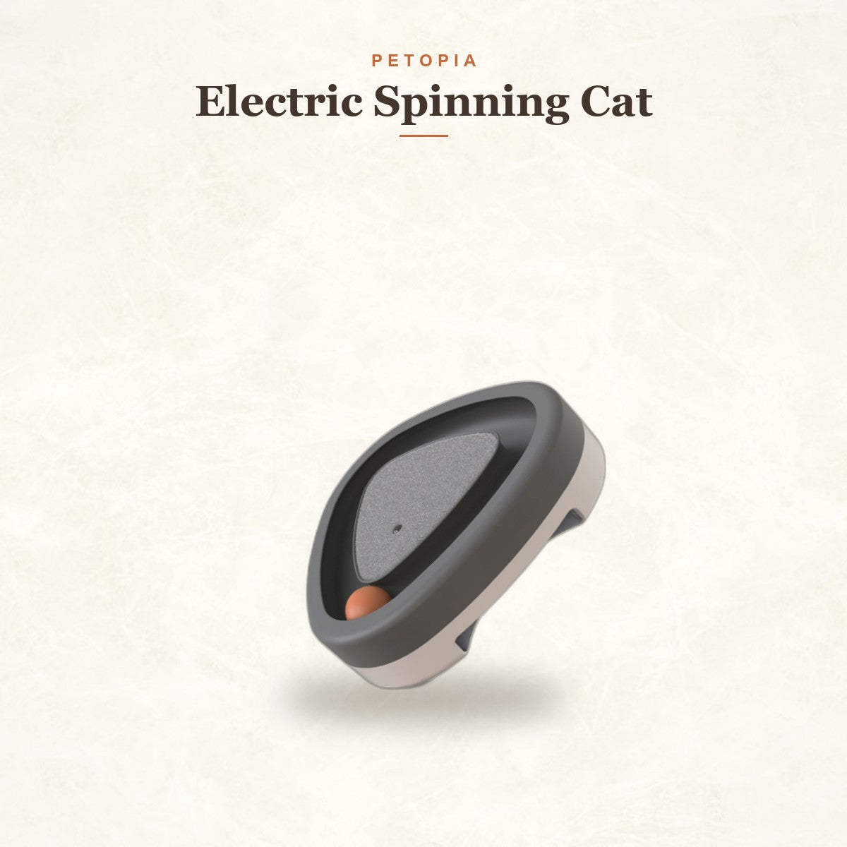 Electric Spinning Cat Toy with Feather & Built-In Scratcher