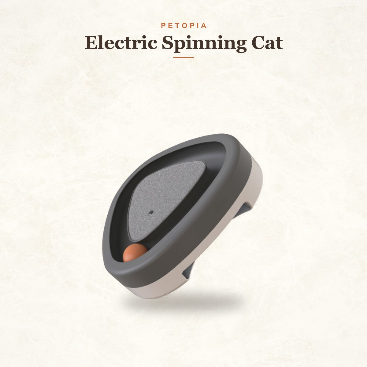 Electric Spinning Cat Toy with Feather & Built-In Scratcher