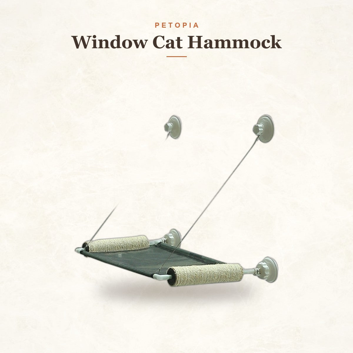 Window Cat Hammock — Suction Cup Sunbathing Perch & Bed