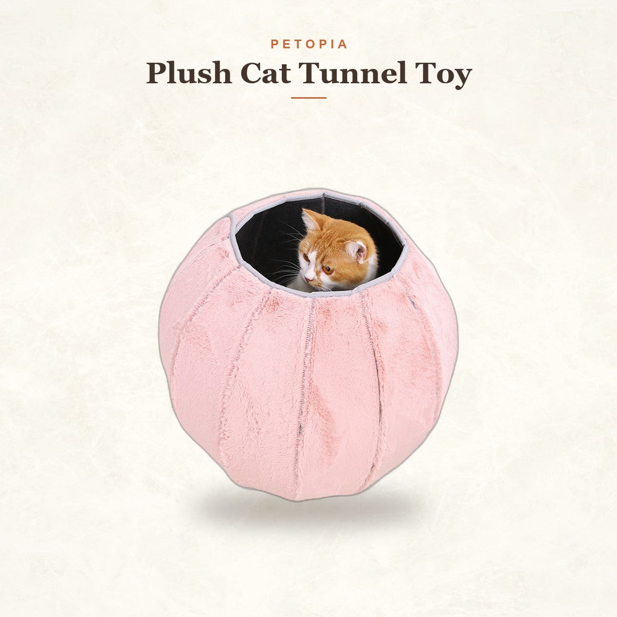 Plush Cat Tunnel Toy — Cozy Crinkle Hideaway for Cats