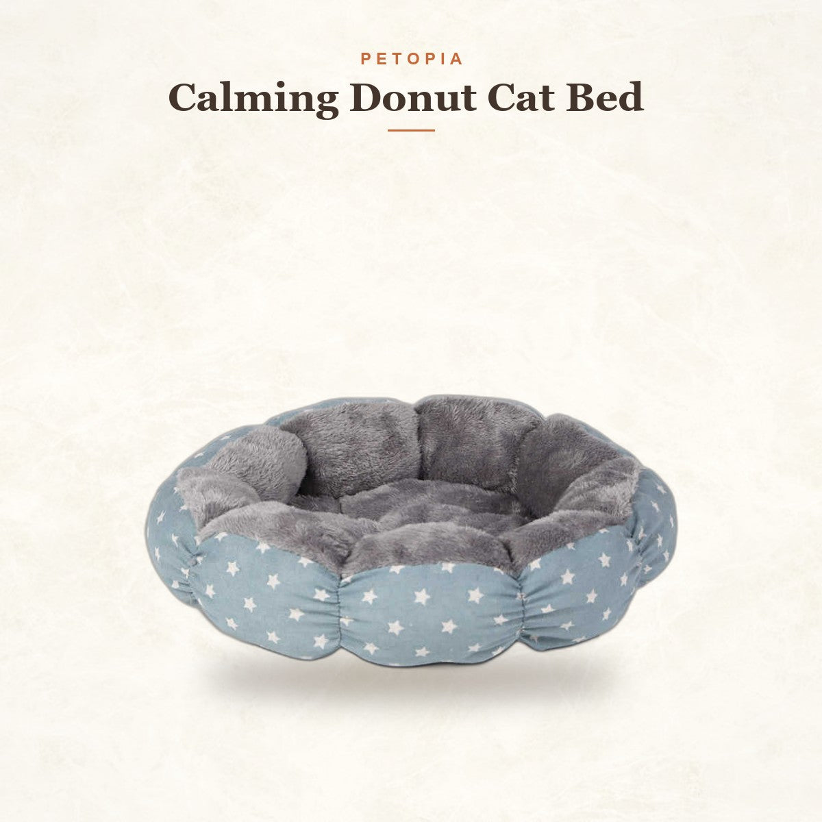 Calming Donut Cat Bed for Indoor Cats & Small Dogs