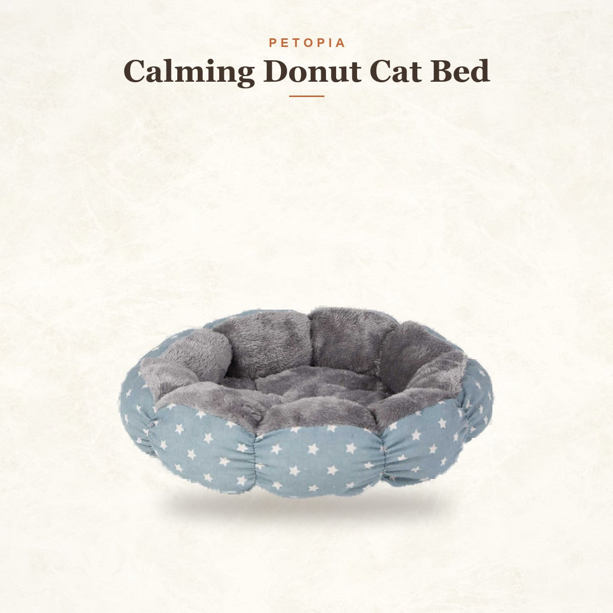 Calming Donut Cat Bed for Indoor Cats & Small Dogs