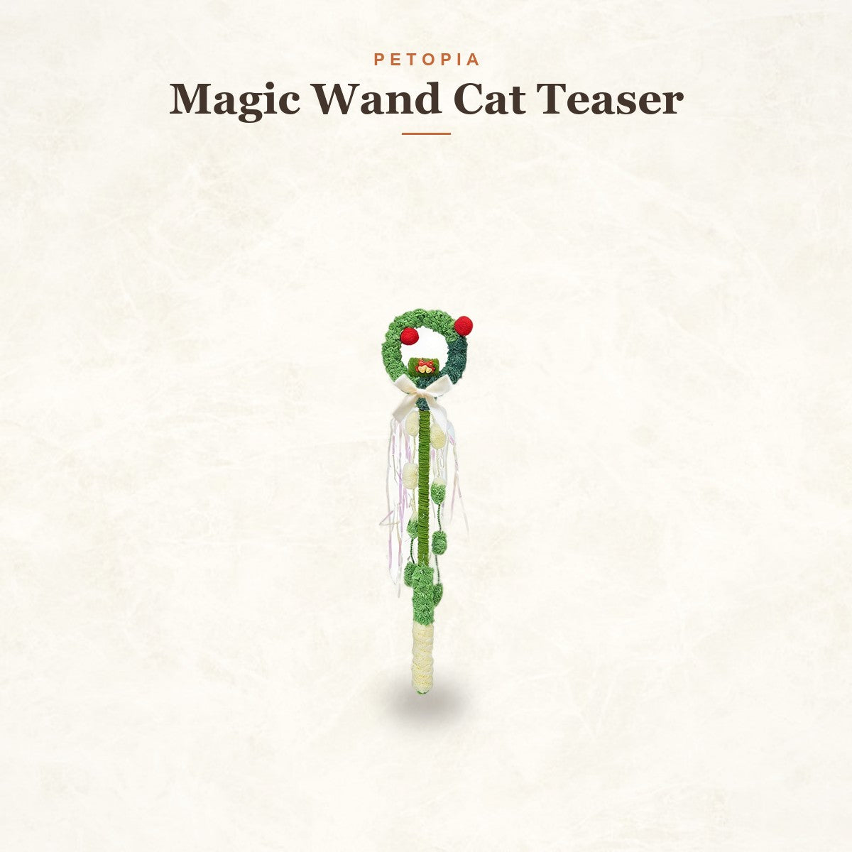 Magic Wand Cat Teaser Toy — Soft Plush Fairy Wand for Playtime