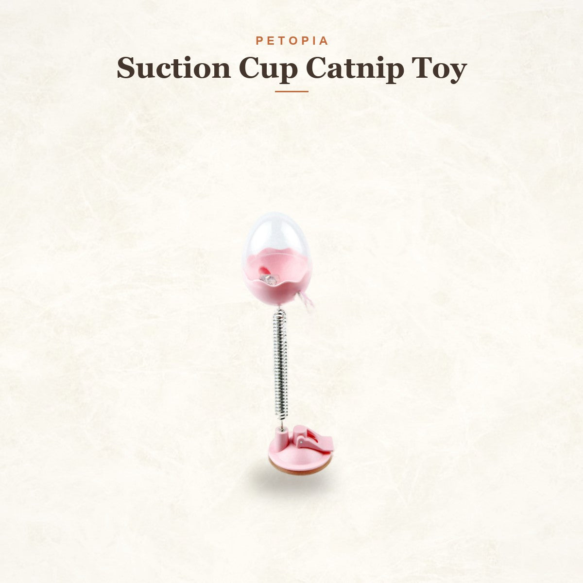 Suction Cup Catnip Toy with Feather for Indoor Cats