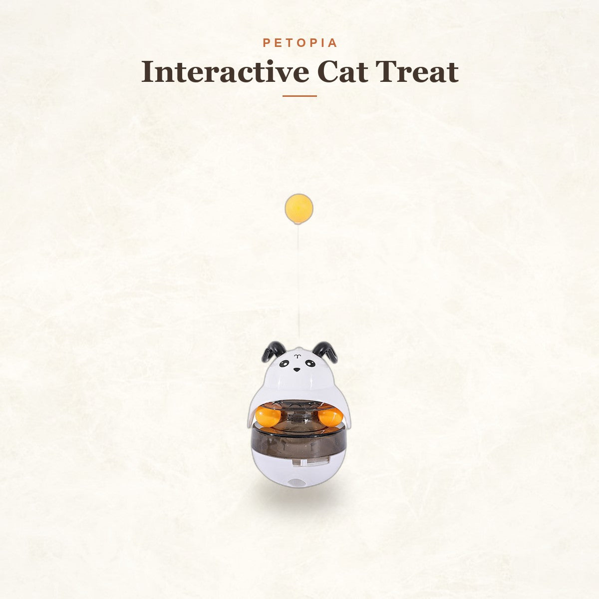 Interactive Cat Treat Dispenser Tower with Bell Toy