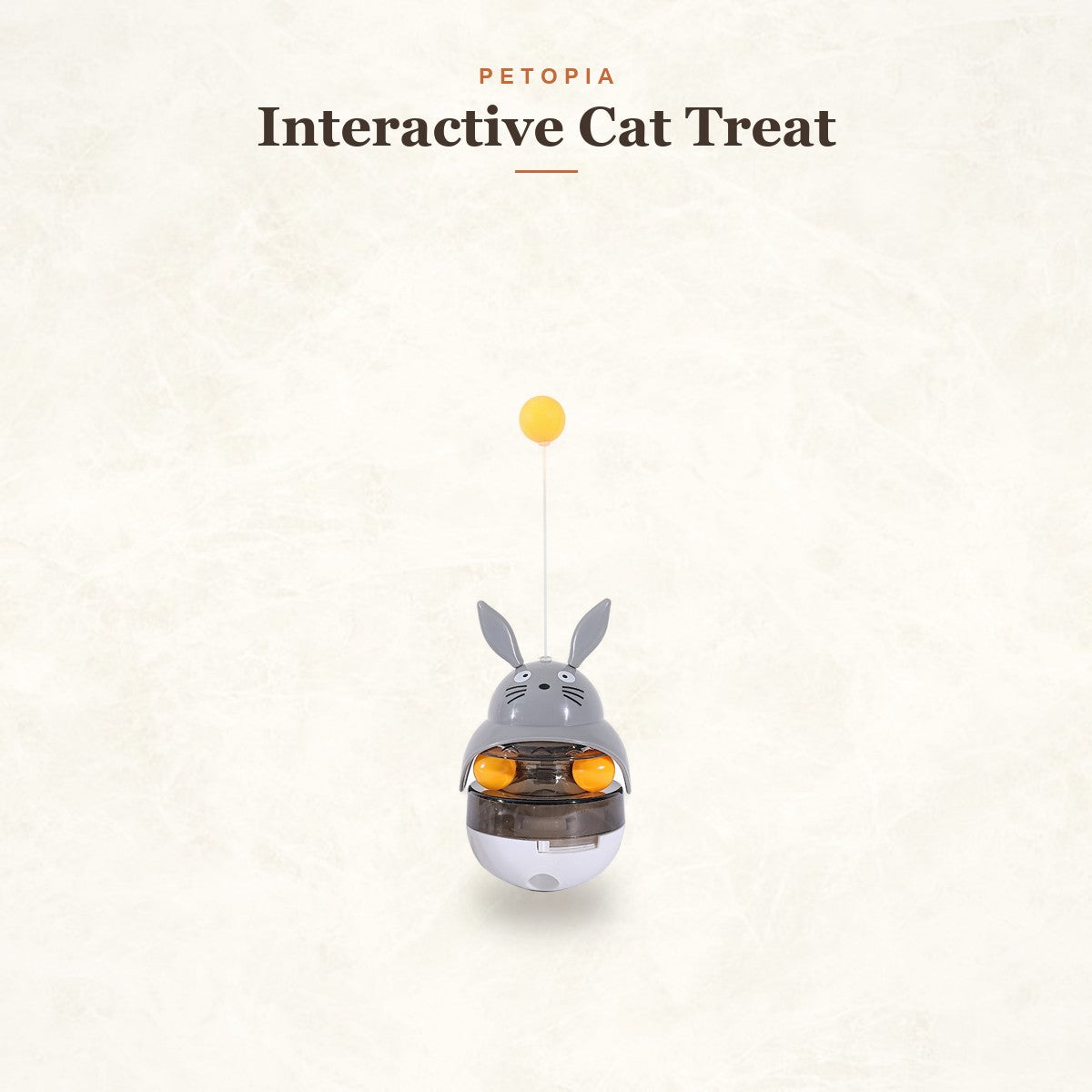 Interactive Cat Treat Dispenser Tower with Bell Toy