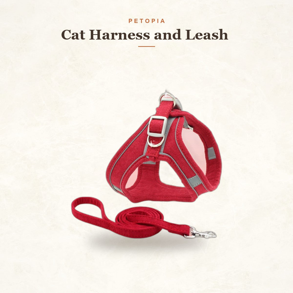 Cat Harness and Leash Set — Escape-Proof Velvet Vest