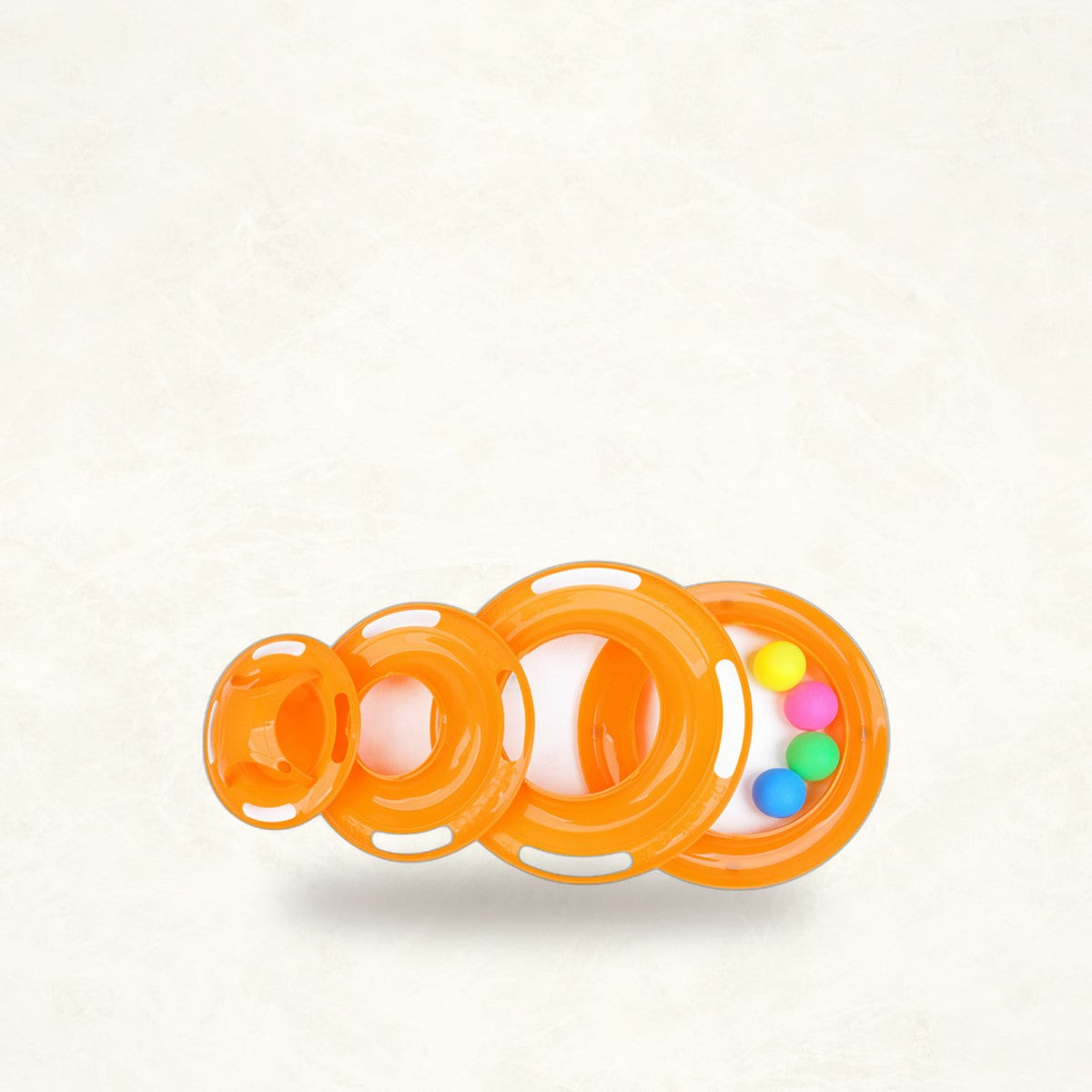 Cat Turntable Ball Toy — 4-Layer Track Tower with Teaser Wand - photo 3