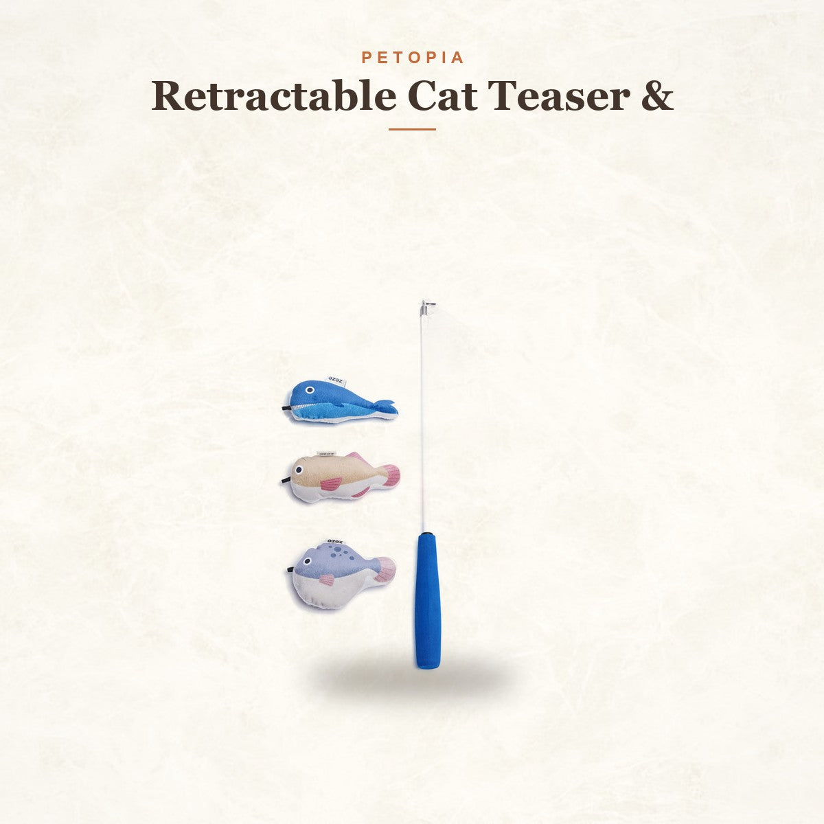 Retractable Cat Teaser & Molar Chew Toy for Playful Cats