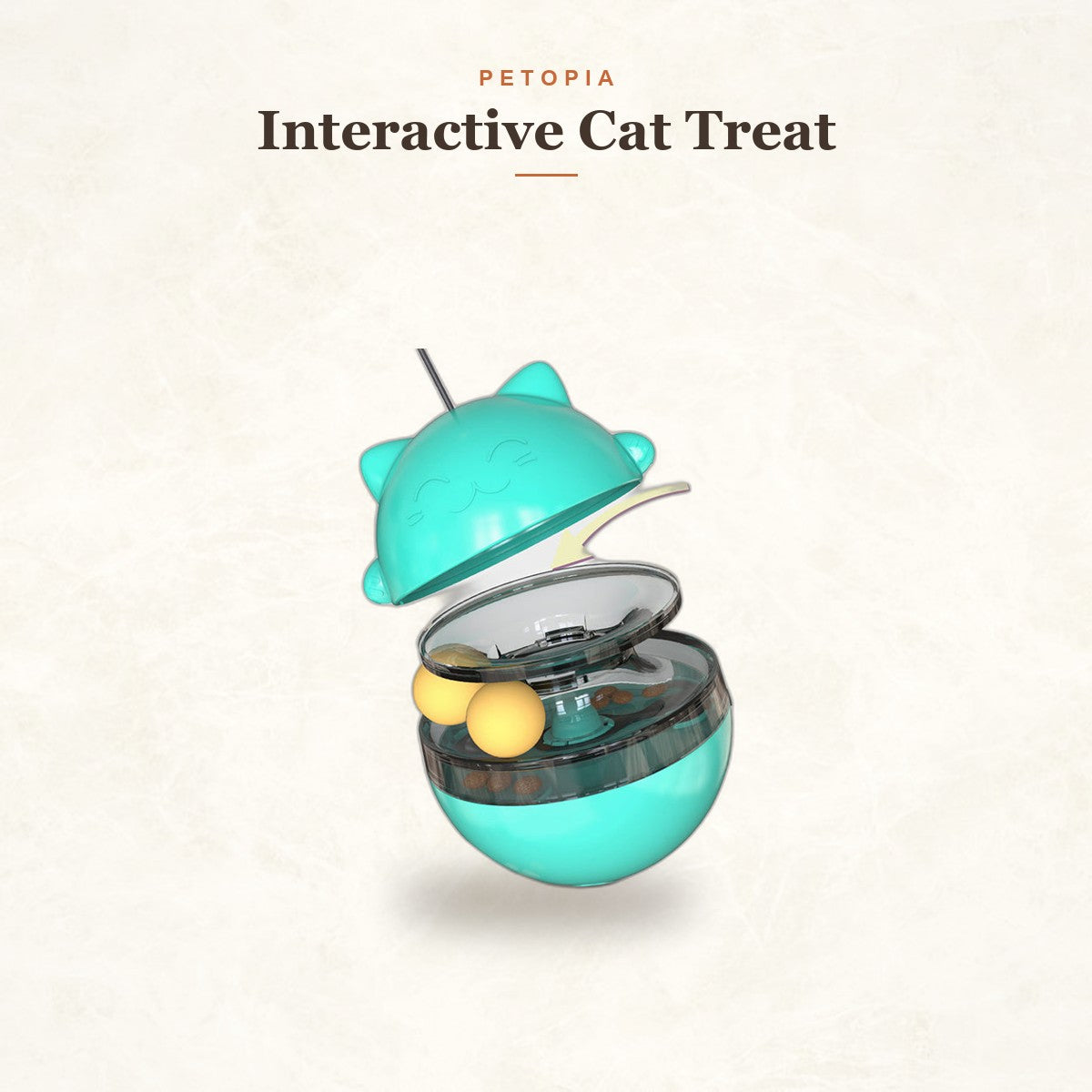 Interactive Cat Treat Dispenser Tumbler & Track Ball Toy