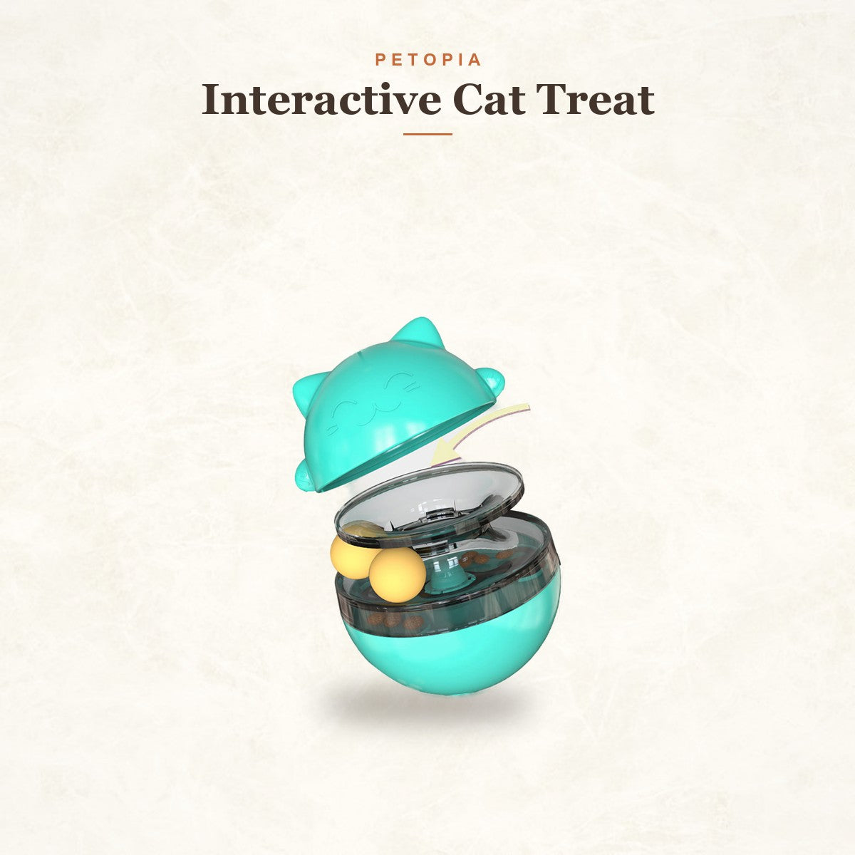 Interactive Cat Treat Dispenser Tumbler & Track Ball Toy