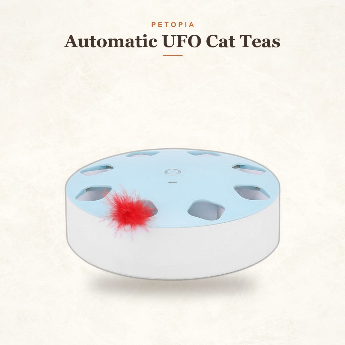 Automatic UFO Cat Teaser Toy with Rotating Feather