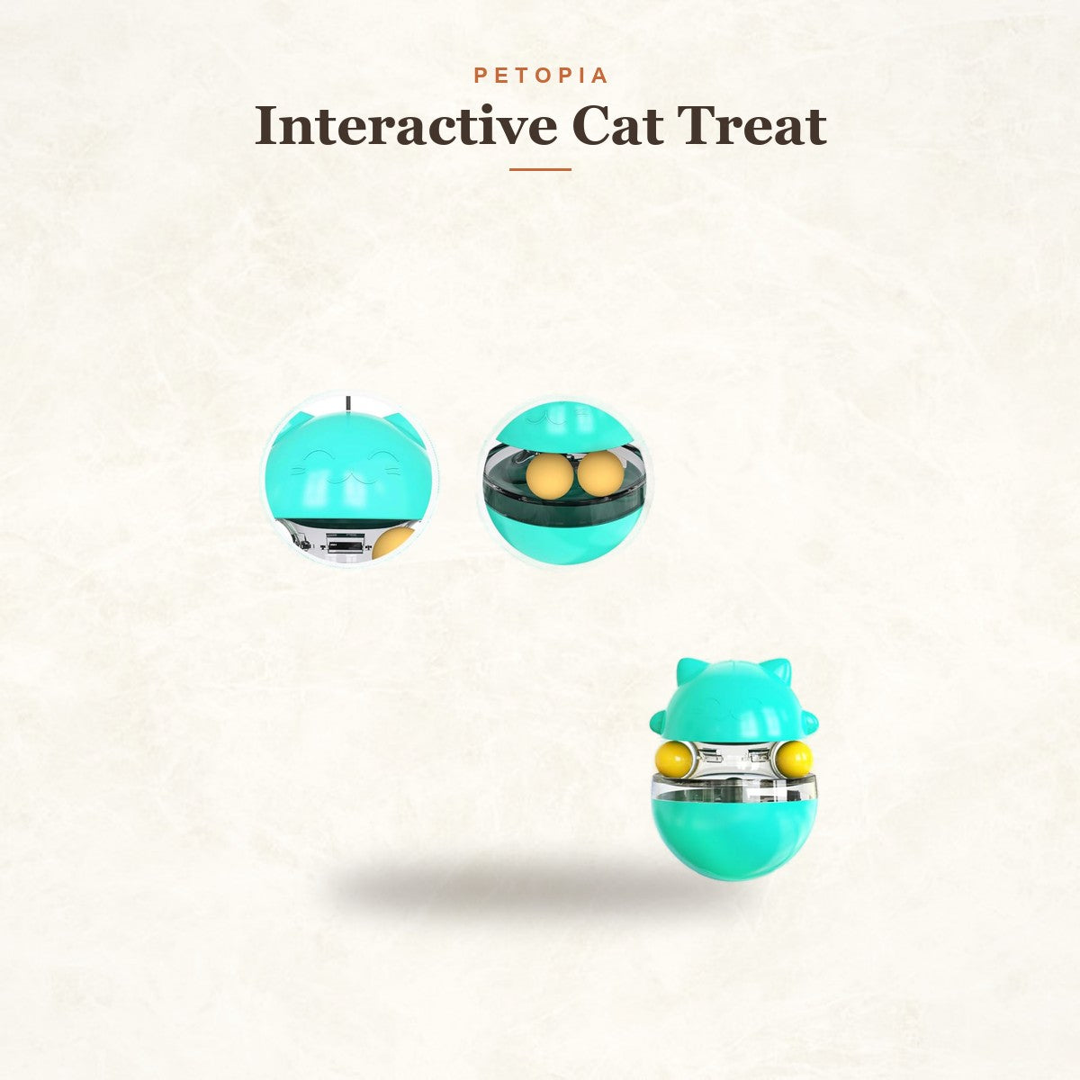 Interactive Cat Treat Dispenser Toy - Tumbler Feeder for IQ Training
