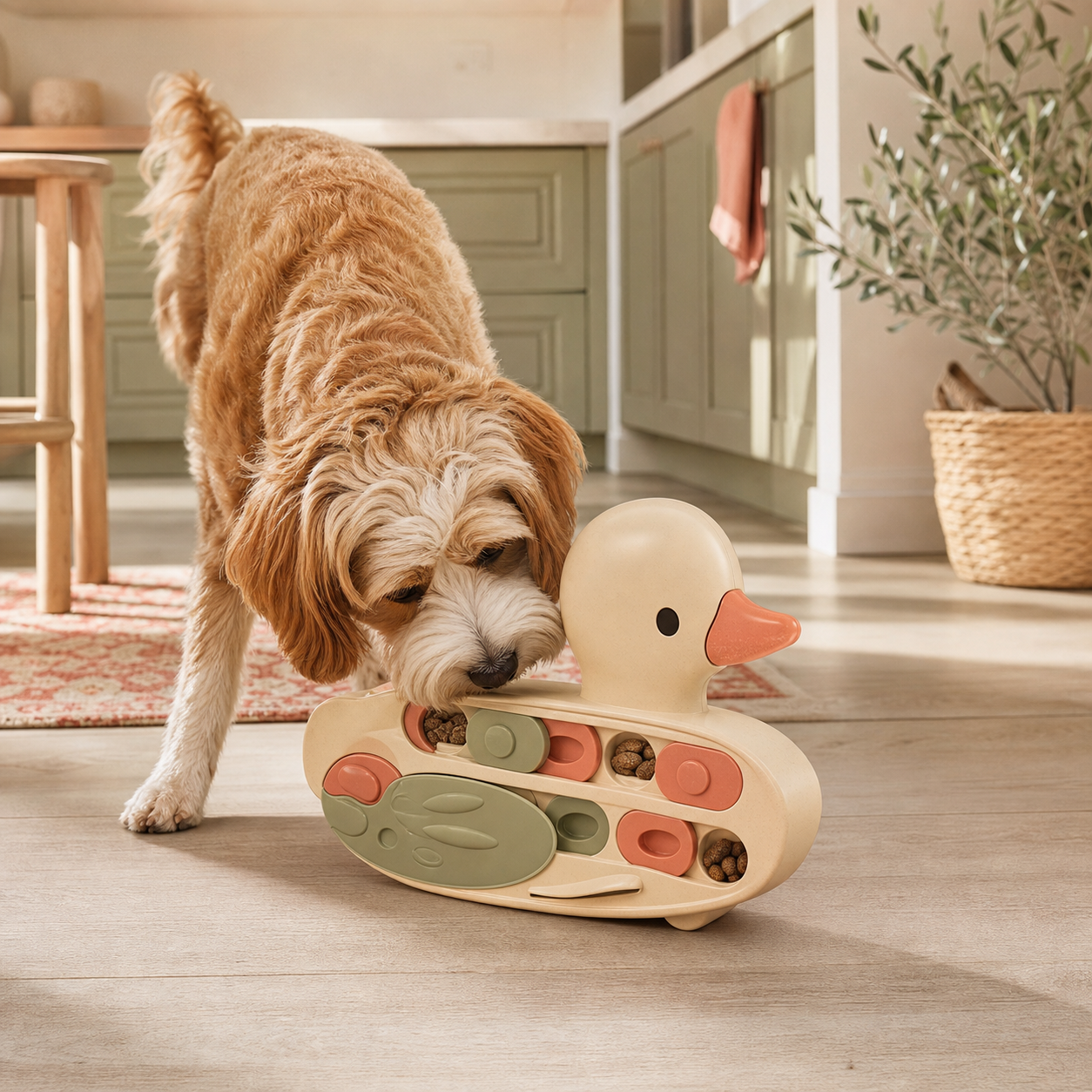Duck Puzzle Treat Feeder for Dog Training