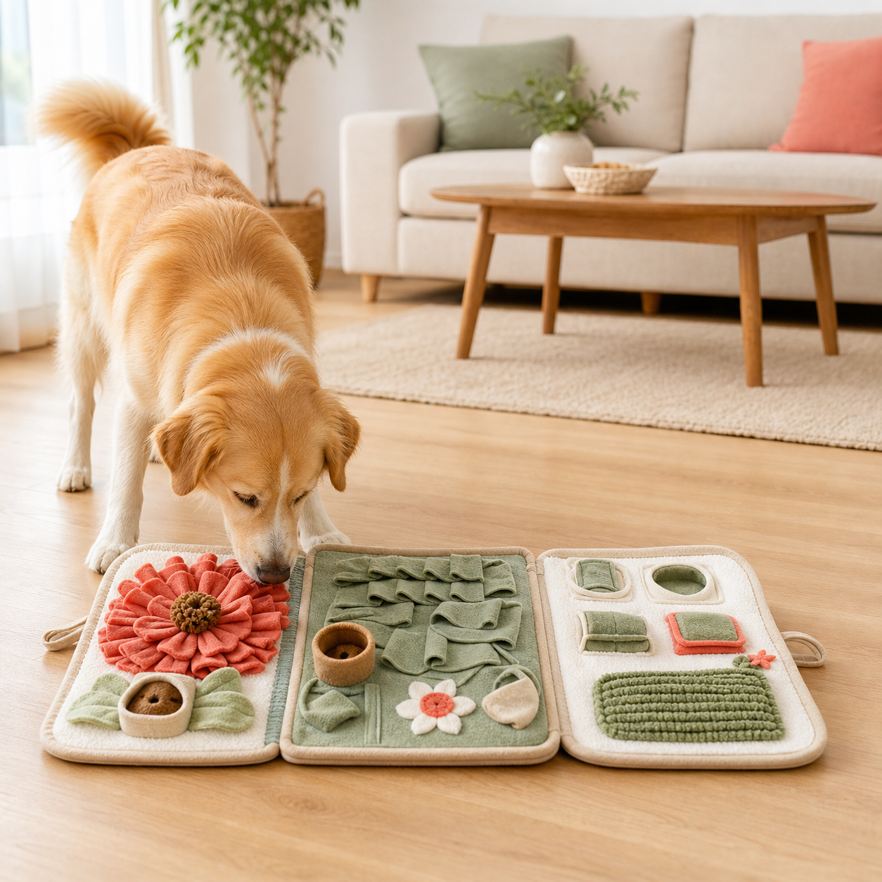 Snuffle Book Slow Feeder Dog Puzzle Mat